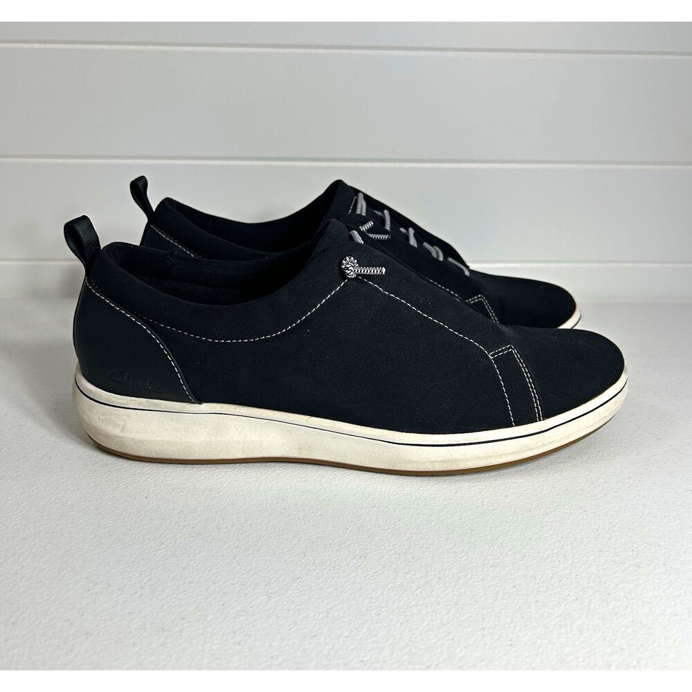 Clarks Cloudsteppers Women’s Shoes Size 10 Black Lace Up Sneakers Round Toe